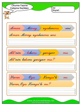 y sesi Grubu Çalışma Sayfaları